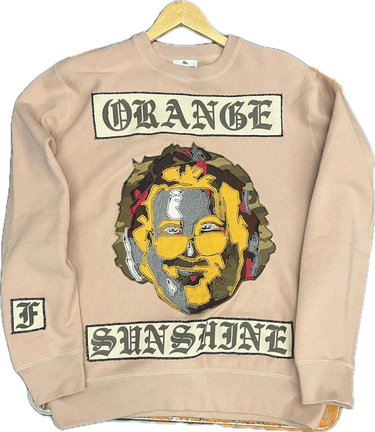 Orange Sunshine Jerry Appliqué Sweatshirt, Size L