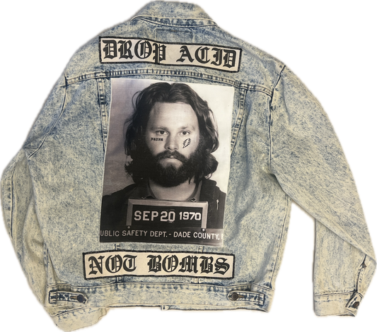 Jim Morrison Mugshot Drop Acid Not Bombs Jacket, Size L